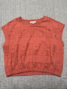 Madewell eyelet top